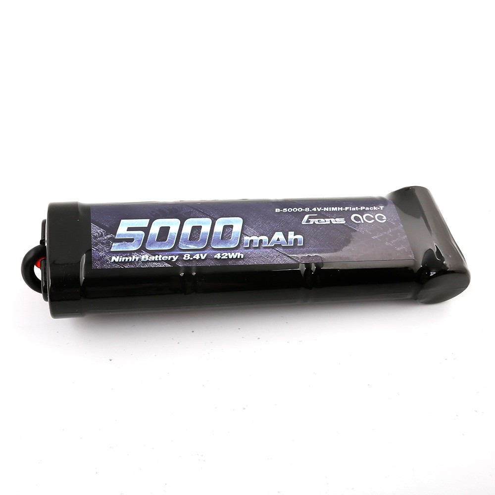 Gens ace 5000mAh 8.4V 7-Cell NiMH Flat Battery Pack with T plug - Gens