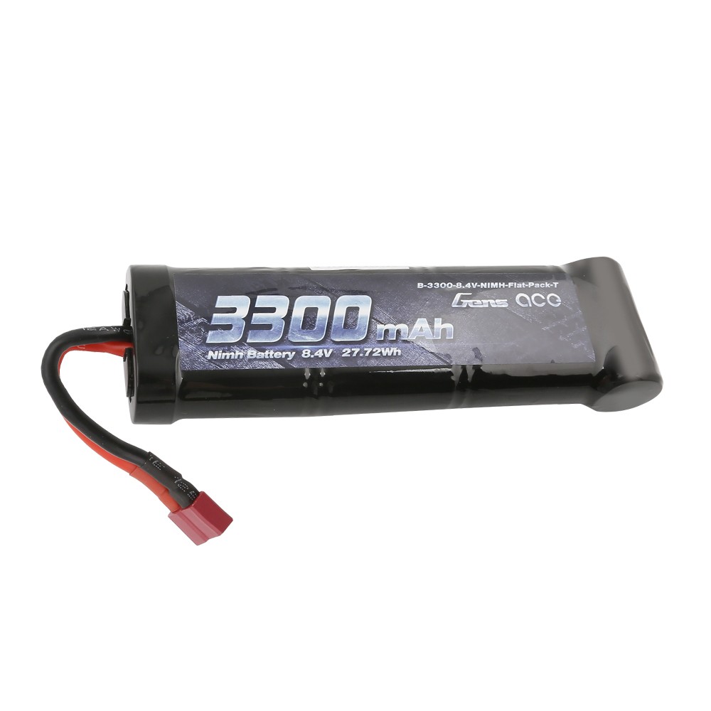 Gens 3300mAh 8.4V 7-Cell NiMH Flat Battery Pack with T plug Gens