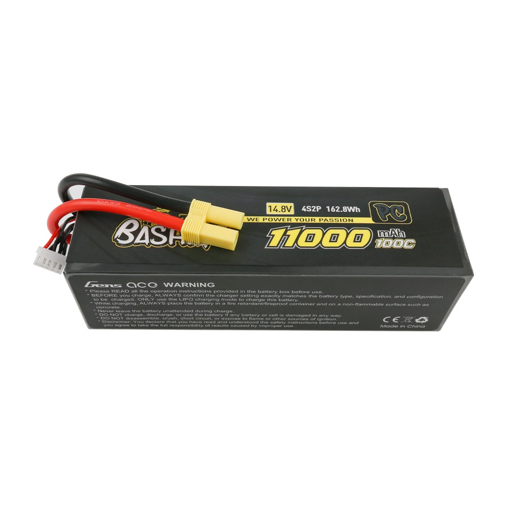 Gens ace 14.8V 4S2P Lipo Pack with EC5-Bashing Series - Gens Ace