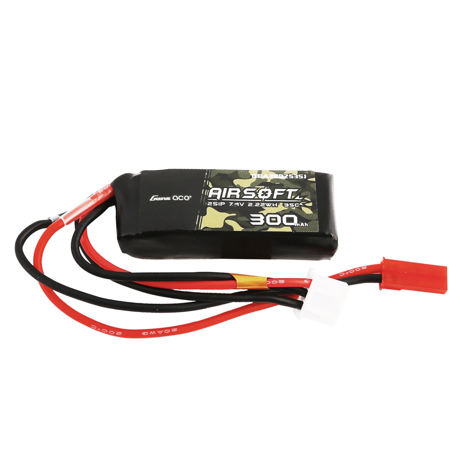 Long Pack Tattu 450mAh 7.4V 75C 2S1P Lipo Battery Pack w/ JST-SYP Plug 