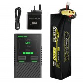 Gens ace 6800mAh 11.1V 120C 3S1P Lipo + IMARS mini G-Tech USB-C 2-4S 60W RC Battery Charger with Power Supply Adapter and Adpter Cable-EU Bundle