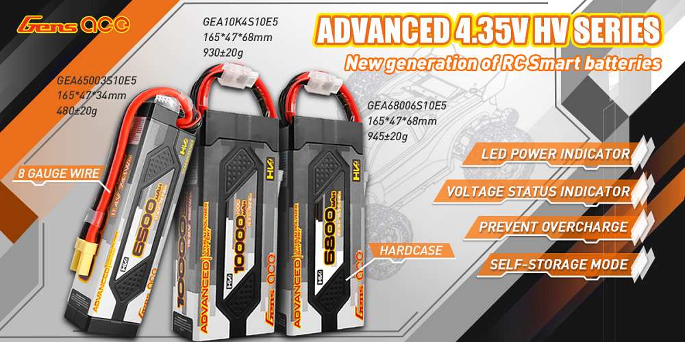 Gens ace advanced series smart rc car battery